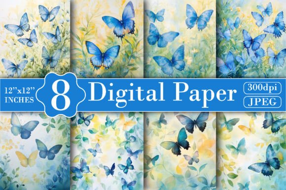 Download Pastel Butterfly Heaven Digital Paper - Heaven Collection