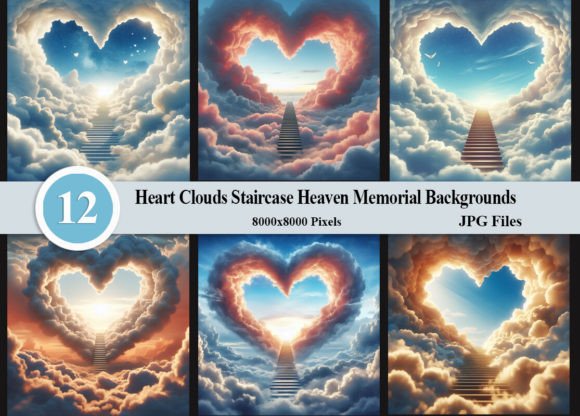 Download Heart Clouds Staircase Heaven Memorial - Heaven Collection