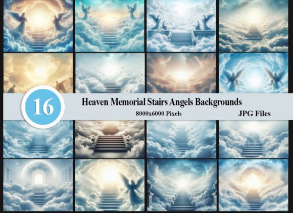 Download Heaven Memorial Stairs Angels Background - Heaven Collection