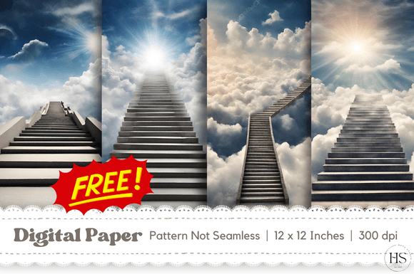 Download 4 Freebie Stairway to Heaven Background - Heaven Collection