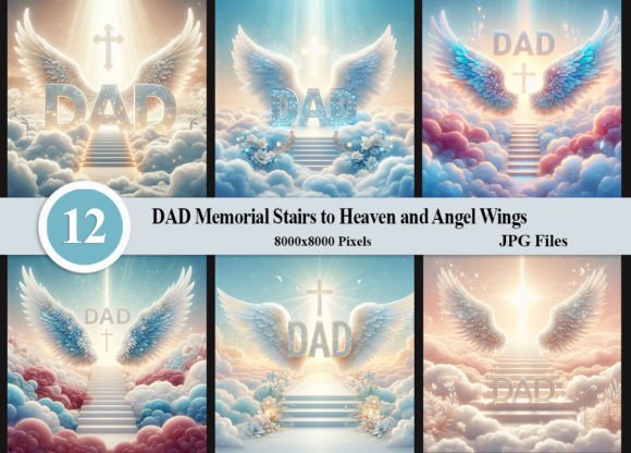 Download DAD Memorial Stairs Heaven Angel Wings - Heaven Collection