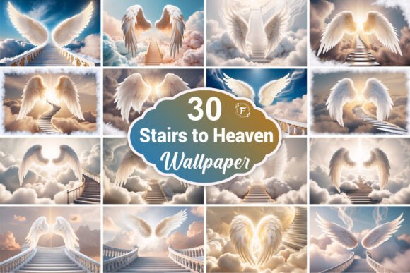 Download Angel Wings Stairs to Heaven Background - Heaven Collection