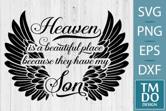 Download Son in Heaven, in Loving Memory SVG, RIP - Heaven Collection