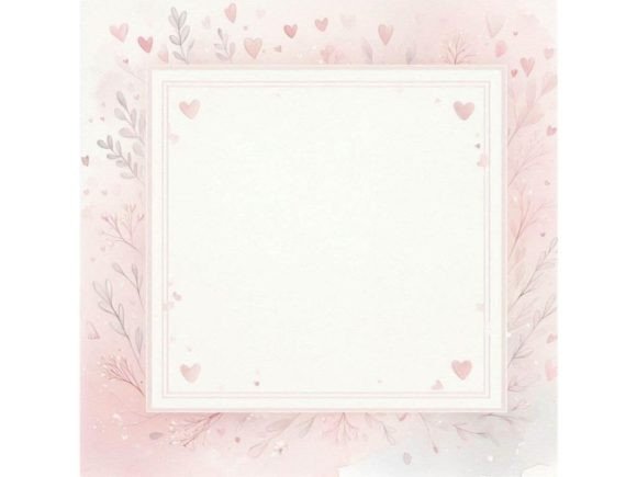 Download A Soft, Pastel Frame with Scattered Hear - Pastel frame Collection
