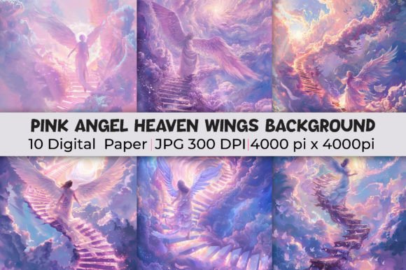 Download Pink Angel Heaven Wings Background - Heaven Collection