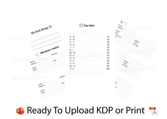 Download Address Book for KDP Low Content Book - Low content book Collection