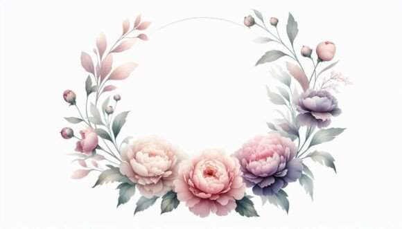 Download Peony Pastel Frame - Pastel frame Collection